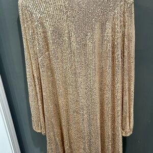 Elegant Gold Sequin Dress